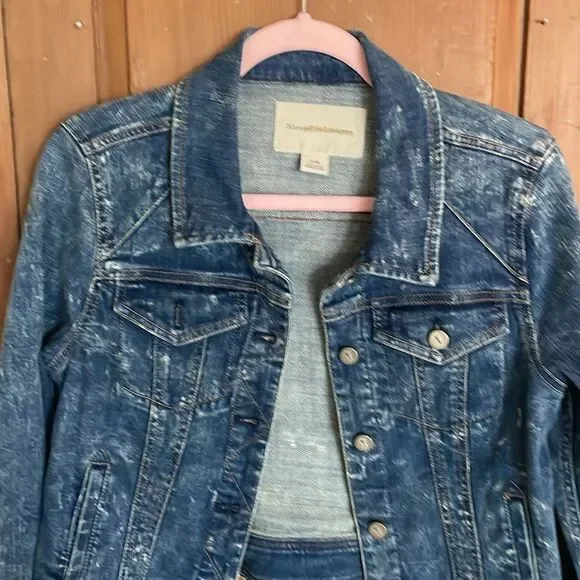 Pilcro & the Letterpress acid wash distressed denim jacket - Picture 3 of 10